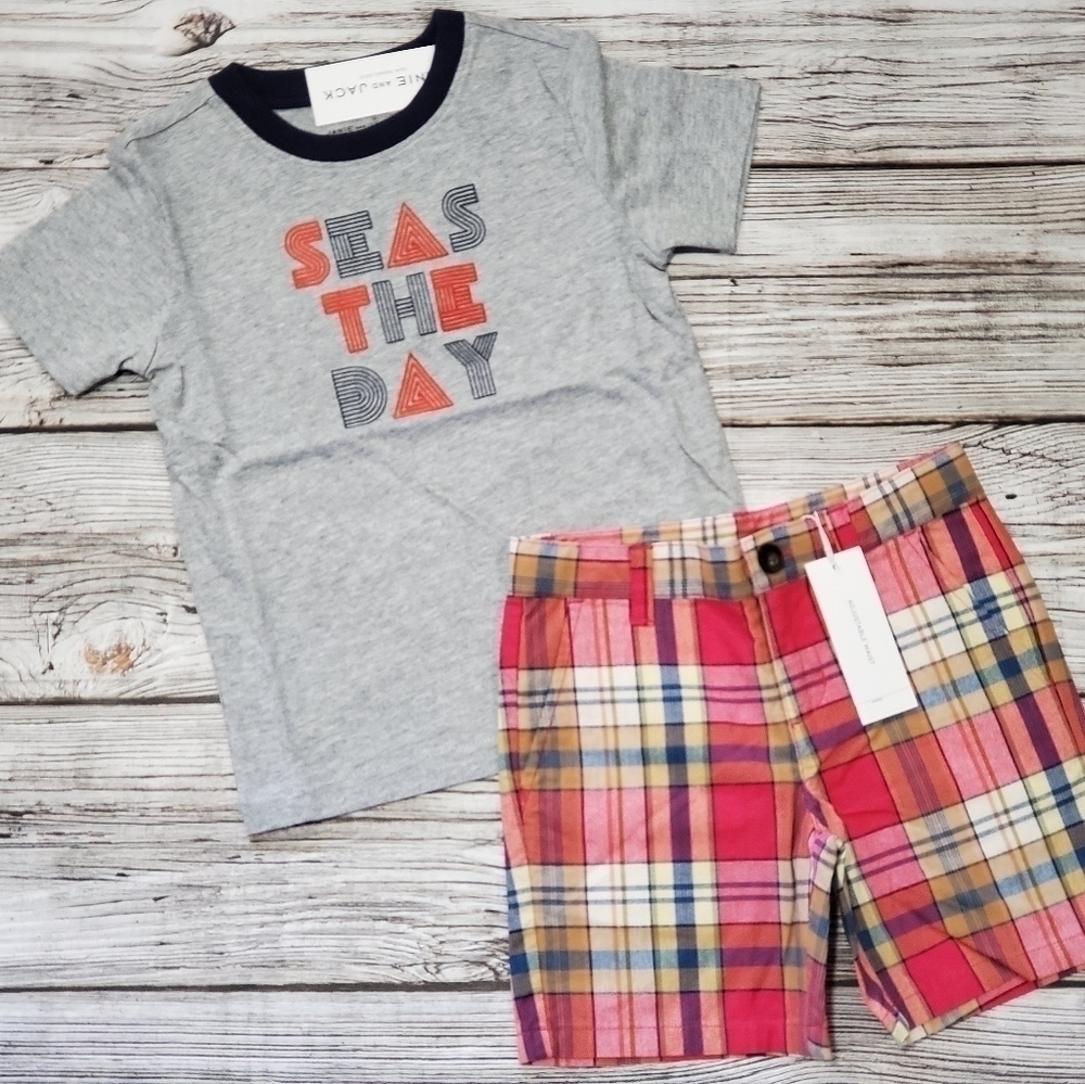 Janie and Jack Nautical Seas the Day Summer Set NWT